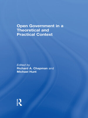 cover image of Open Government in a Theoretical and Practical Context